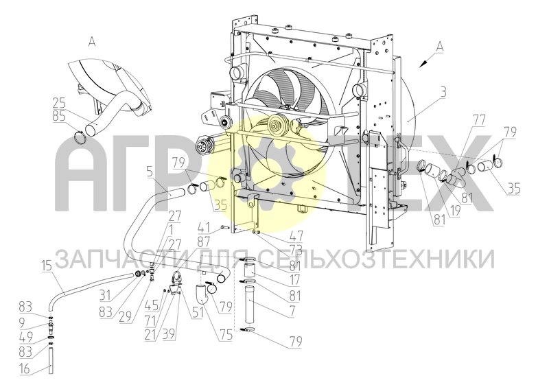 Установка блока радиаторов (1401.05.09.200) (№9 на схеме)